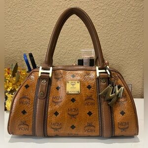 MCM COGNAC VISETOS VINTAGE HANDBAG